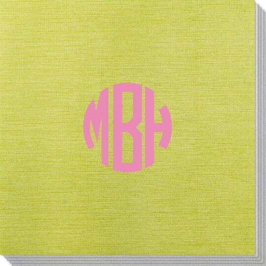 Rounded Monogram Bamboo Luxe Napkins